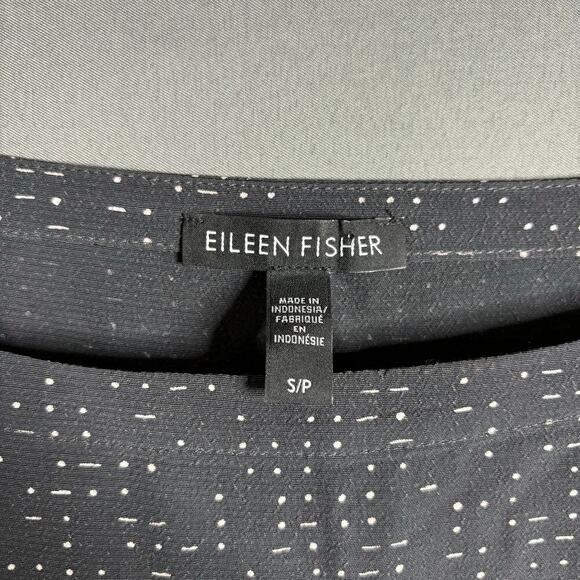 Eileen Fisher Printed Boat Neck Dress Graphite Size S - Picture 6 of 6